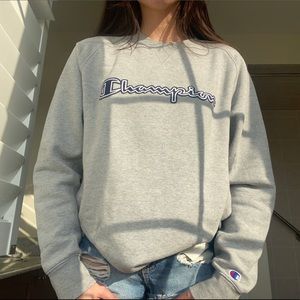 Oversized Grey Champion Crewneck